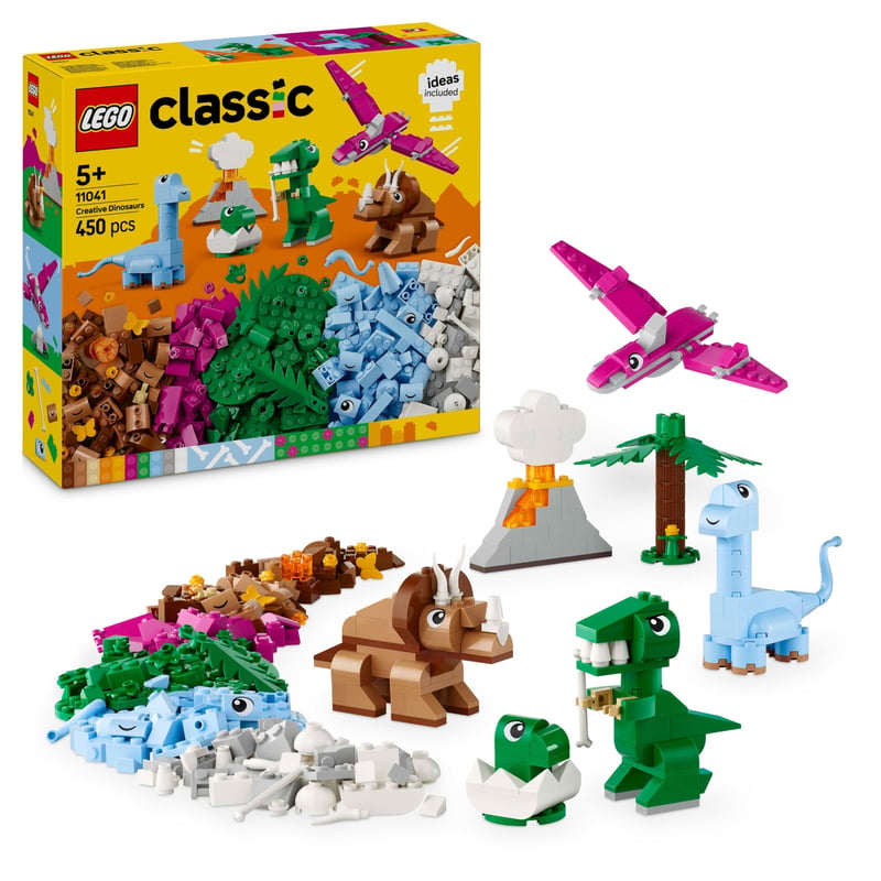 LEGO Classic Kreatívna stavebnica Dinosaury 11041 – s figúrkami T-Rexa a Triceratopsa – od 5 rokov
