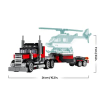 LEGO Creator 3 v 1 Plošinové nákladné auto s helikoptérou 31146 – Stavebnica prestaviteľná na lietadlo a cisternu, Hot Rod a SUV, pre deti od 7 rokov 8