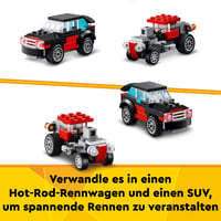 LEGO Creator 3 v 1 Plošinové nákladné auto s helikoptérou 31146 – Stavebnica prestaviteľná na lietadlo a cisternu, Hot Rod a SUV, pre deti od 7 rokov 5
