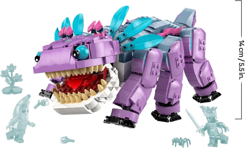 LEGO Fortnite Klombo Játékszett - 1084 Darabos Építőjáték Dínó Figurával, Schali és ORO Minifigurákkal - Szigetkaland 10+ Éves Gamereknek