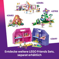 LEGO Friends 42693 Kreatívny obchodík s kvetmi, miniatúrna stavebnica s umelými kvetmi, vázami, kyticami, 2 minifigúrkami a bicyklom, od 7 rokov 7