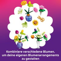 LEGO Friends 42693 Kreatívny obchodík s kvetmi, miniatúrna stavebnica s umelými kvetmi, vázami, kyticami, 2 minifigúrkami a bicyklom, od 7 rokov 3