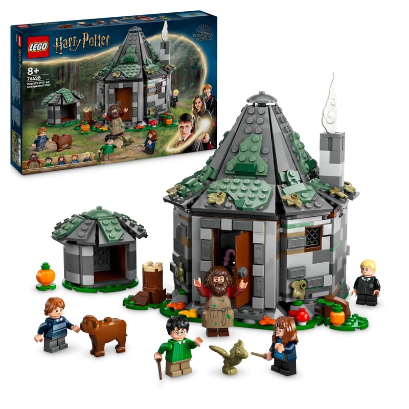 LEGO Harry Potter Hagridova chalúpka: Nečakaná návšteva 76428 – stavebnica so 7 minifigúrkami, čarovná dobrodružná súprava pre dievčatá a chlapcov