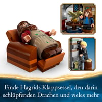 LEGO Harry Potter Hagridova chalúpka: Nečakaná návšteva 76428 – stavebnica so 7 minifigúrkami, čarovná dobrodružná súprava pre dievčatá a chlapcov 4