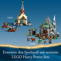 LEGO Harry Potter Hagridova chalúpka: Nečakaná návšteva 76428 – stavebnica so 7 minifigúrkami, čarovná dobrodružná súprava pre dievčatá a chlapcov 8