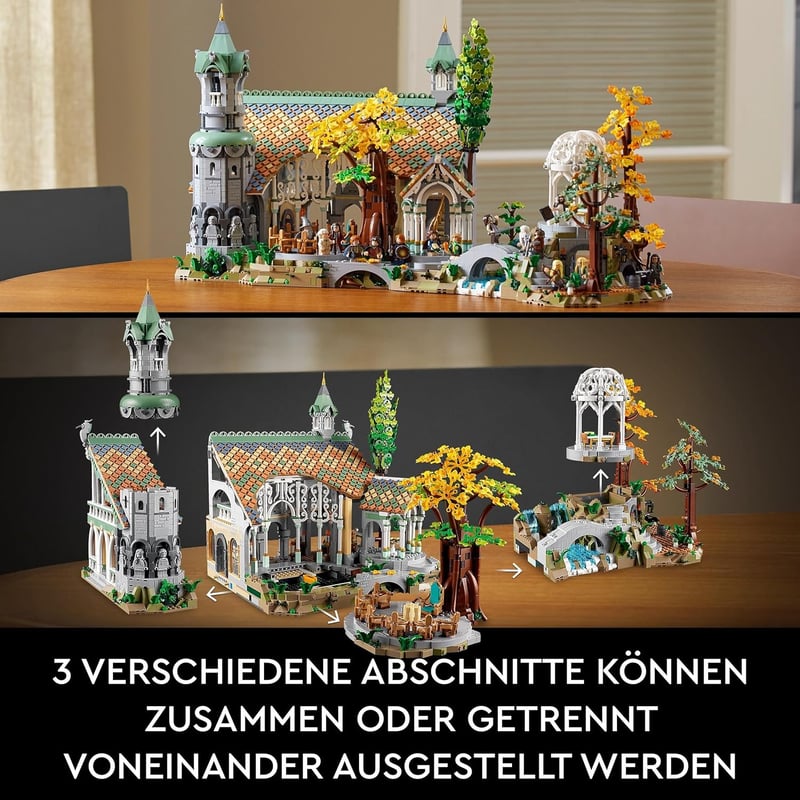 LEGO Icons A Gyűrűk Ura: Völgyzugoly - Felnőtt Építőjáték 6167 Elemmel, 15 Minifigurával, Gandalf, Legolas, Aragorn és Frodó Figurákkal - 10
