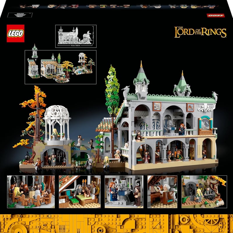 LEGO Icons A Gyűrűk Ura: Völgyzugoly - Felnőtt Építőjáték 6167 Elemmel, 15 Minifigurával, Gandalf, Legolas, Aragorn és Frodó Figurákkal - 10