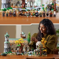 LEGO Icons A Gyűrűk Ura: Völgyzugoly - Felnőtt Építőjáték 6167 Elemmel, 15 Minifigurával, Gandalf, Legolas, Aragorn és Frodó Figurákkal - 10 8