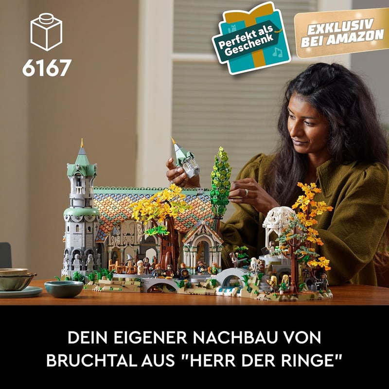 LEGO Icons A Gyűrűk Ura: Völgyzugoly - Felnőtt Építőjáték 6167 Elemmel, 15 Minifigurával, Gandalf, Legolas, Aragorn és Frodó Figurákkal - 10