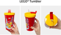LEGO Kék Ivópohár Szívószállal - Mosogatógépben Mosható Gyerek Bögre Kiránduláshoz, Piknikhez - Fiús Dizájn 5