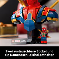 LEGO Marvel Iron Spider-Man bust 76326 – S pohyblivými ramenami, otáčateľnou hlavou a minifigúrkou Iron Mana – Zberateľský model pre dospelých 7