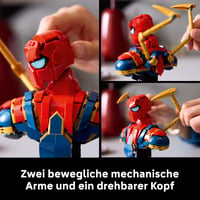 LEGO Marvel Iron Spider-Man bust 76326 – S pohyblivými ramenami, otáčateľnou hlavou a minifigúrkou Iron Mana – Zberateľský model pre dospelých 5