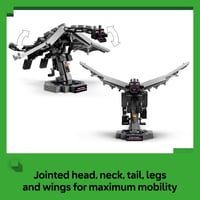 LEGO Minecraft Figúrka Draka z Endu 21595 – S pohyblivými krídlami a podstavcom s portálom, interaktívna stavebnica pre deti od 10 rokov 3