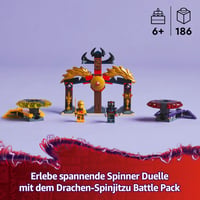 LEGO NINJAGO 71826 Dračí Spinjitzu bojový balíček s 2 minifigúrkami – Ninja hračka so spinnerom pre chlapcov a dievčatá od 6 rokov – Draky hore 2