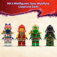LEGO NINJAGO 71842 Dragonul Maestru Rontu - Figurină dragon articulată cu lansatoare, 4 minifigurine (Lloyd, Sora și Wyldfyre) - Jucărie ninja pentru copii de 7+ ani 5