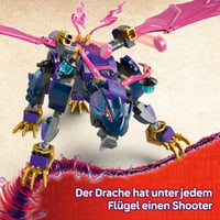 LEGO NINJAGO 71842 Dragonul Maestru Rontu - Figurină dragon articulată cu lansatoare, 4 minifigurine (Lloyd, Sora și Wyldfyre) - Jucărie ninja pentru copii de 7+ ani 3