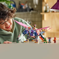 LEGO NINJAGO 71842 Dragonul Maestru Rontu - Figurină dragon articulată cu lansatoare, 4 minifigurine (Lloyd, Sora și Wyldfyre) - Jucărie ninja pentru copii de 7+ ani 9