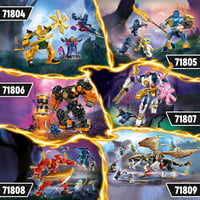 LEGO Ninjago Jayov bojový robot 71805 – Ninja bojový robot pre deti s minifigúrkou Jaya a mini katanou, od 6 rokov 6