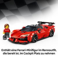 Stavebnica športového auta LEGO Speed Champions Ferrari SF90 XX Stradale – 77254 – so zberateľskou minifigúrkou pretekára, od 9 rokov, pre fanúšikov motoršportu 5