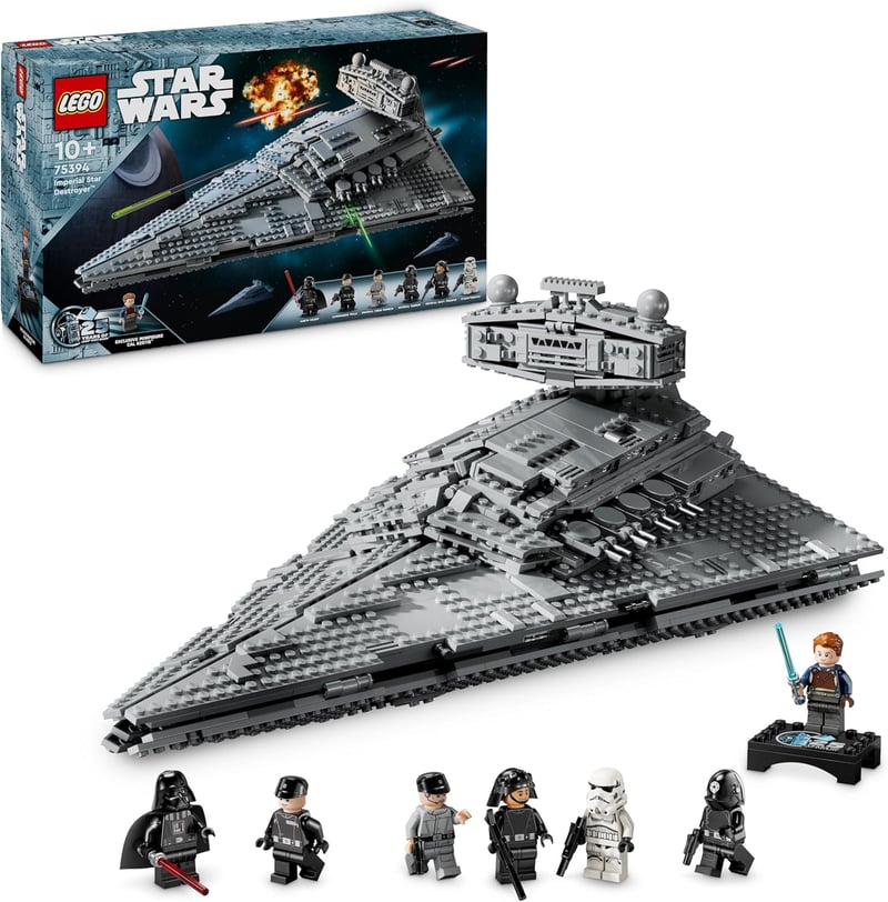 LEGO Star Wars 75394 Birodalmi Csillagromboló - Űrhajó Játék Részletes Belső Térrel és 7 Minifigurával - 10+ Éves Fiúknak és Felnőtt Rajongó