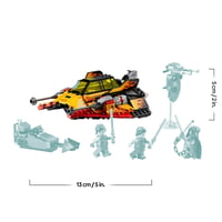 Stavebnica LEGO Star Wars 75414 Snowspeeder Force Burner s 3 minifigúrkami, svetelnými mečmi a speeder bikom, od 7 rokov 7