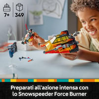 Stavebnica LEGO Star Wars 75414 Snowspeeder Force Burner s 3 minifigúrkami, svetelnými mečmi a speeder bikom, od 7 rokov 2