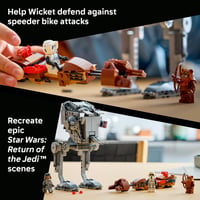 LEGO Star Wars 75424 SMART Play AT-ST Útok na Endor stavebnica, 347 dielikov, výška 19 cm, s minifigúrkou Wicketa, od 8 rokov 3