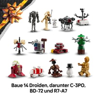 LEGO Star Wars Adventný kalendár 2025 (75418) – Vianočná hračka s 24 prekvapeniami, 2 minifigúrkami a 5 figúrkami droidov, od 6 rokov 6