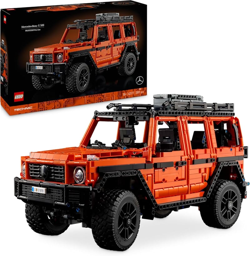 LEGO Technic Mercedes-Benz G 500 Professional Line építőkészlet, luxus terepjáró modell felnőtteknek, 2891 darabos G-osztályú gyűjtői autó