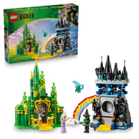 LEGO Wicked Emerald City a hrad Kiamo Ko 75689 – kreatív hračka s minifigúrkami Elphaby a Glindy, opicou a doplnkami, od 9 rokov 1