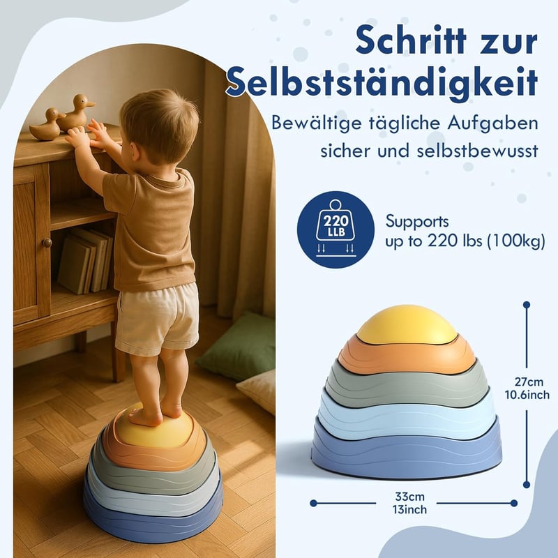 Lehoo Castle Egyensúly Kövek Gyerekeknek, Csúszásmentes Lépőkövek Beltéri Kültéri Játék