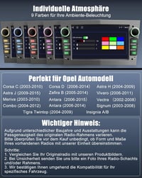 Lehwey 2DIN Android 14 autórádió DAB, CarPlay, Android Auto, Opel Corsa D/Astra J/H/Insignia/Vivaro/Zafira B - szürke 7