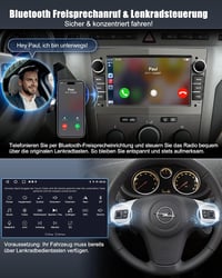 Lehwey 2DIN Android 14 autórádió DAB, CarPlay, Android Auto, Opel Corsa D/Astra J/H/Insignia/Vivaro/Zafira B - szürke 3