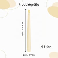 LEIBOCHAO LED sviečky, blikajúce, bezplameňové, na batérie, 6 ks, biele, dekoratívne sviečky na svadbu, Veľkú noc, narodeniny, oslavu, energetická trieda A 5