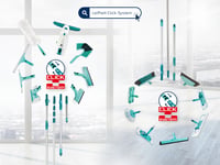 Teleskopická oceľová násada Leifheit Easy-Click 80-135 cm – Univerzálne zacvakávacie upevnenie 3