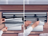 Dispenser de folie alimentară și folie de aluminiu cu montare pe perete Leifheit Parat Royal, cu lame ascuțite 5