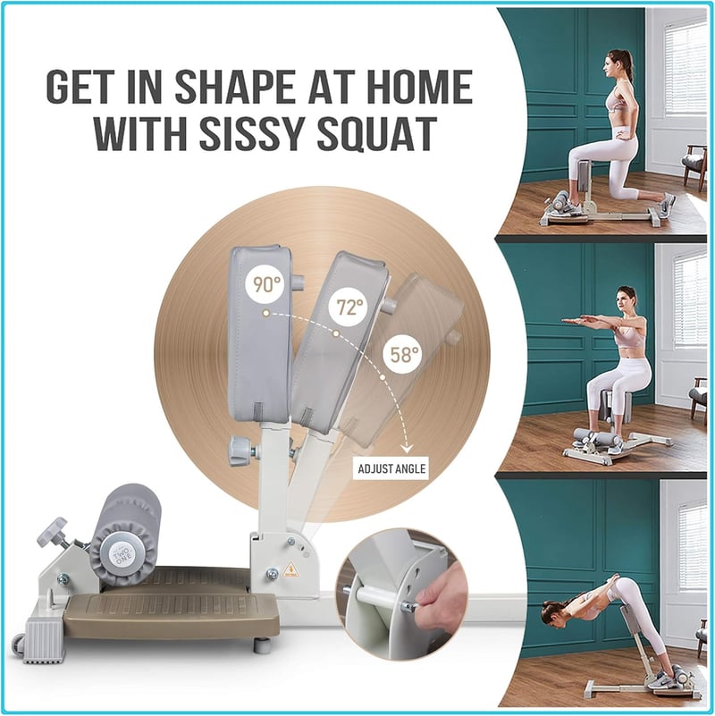 leikefitness Deep Sissy Squat Bench Multifunkcionális Lábtrainer