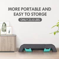 leikefitness Multifunkcionális Aerobic Deck Köteles Edzőplatform Állítható Súlyzópad Otthoni Edzőterem - Black 8