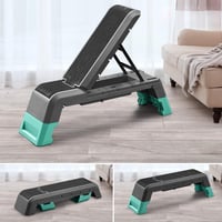leikefitness Multifunkcionális Aerobic Deck Köteles Edzőplatform Állítható Súlyzópad Otthoni Edzőterem - Black 5