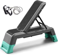 leikefitness Multifunkcionális Aerobic Deck Köteles Edzőplatform Állítható Súlyzópad Otthoni Edzőterem - Black 1