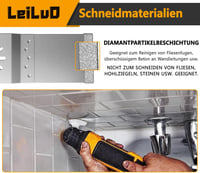 LEILUO gyémánt rezgőmultitool fugavágó penge készlet - 6 db (DeWalt, Makita, Einhell) 4