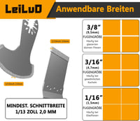 LEILUO gyémánt rezgőmultitool fugavágó penge készlet - 6 db (DeWalt, Makita, Einhell) 3