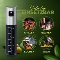 Leisure Life Spray pentru ulei, Obsidian Black, sticlă cu protecție UV și înveliș din oțel inoxidabil, 100% fără BPA, pulverizator de ulei pentru bucătărie 7
