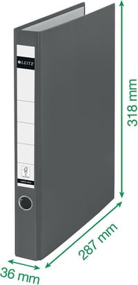 Leitz 10140025 gyűrűskönyv A4, PP laminált fedél, 3,5 cm gerincszélesség - piros 4