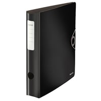 Dosar cu șină Leitz 180° Active Solid, format A4, îngust, lățime 6,5 cm, cotor rotunjit, închidere cu elastic, polispumă ușoară, negru 3