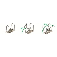 Dosar cu șină Leitz 180° Active Solid, format A4, îngust, lățime 6,5 cm, cotor rotunjit, închidere cu elastic, polispumă ușoară, negru 6