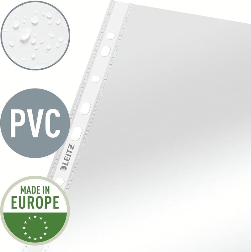 Leitz A4 Dokumentumtartó Mappa 10 db Vízálló PVC Kemény Fólia - Single