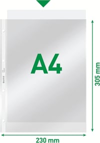 Leitz A4 Dokumentumtartó Mappa 10 db Vízálló PVC Kemény Fólia - Single 5