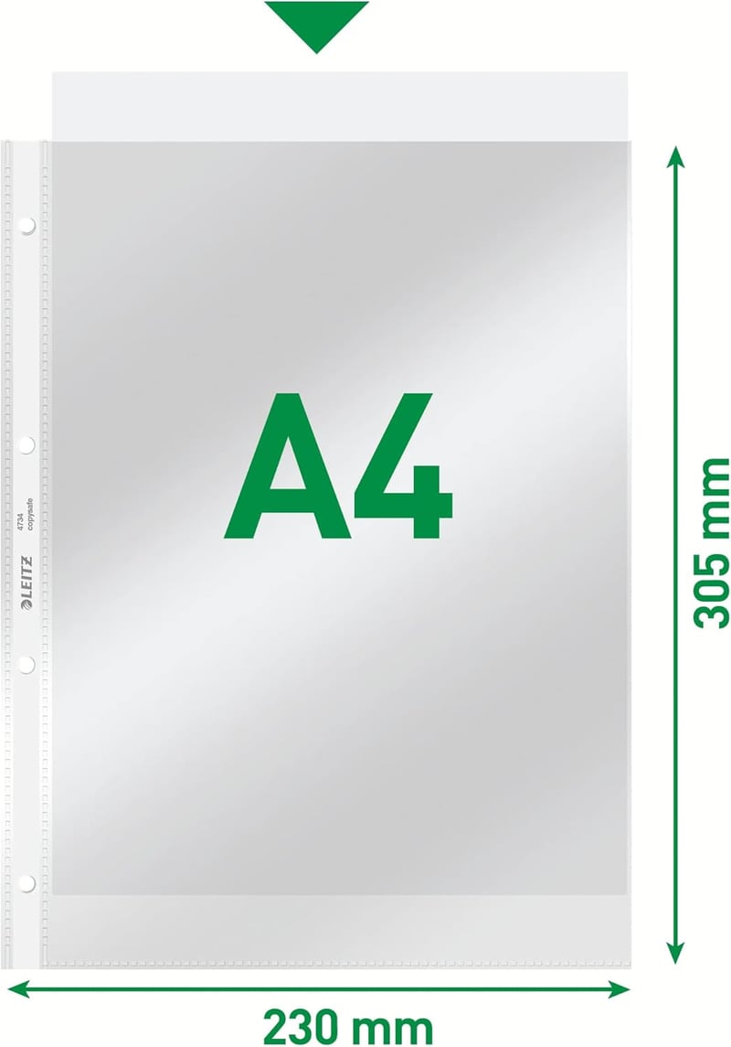 Leitz A4 Dokumentumtartó Mappa 10 db Vízálló PVC Kemény Fólia - Single