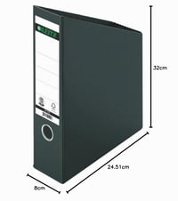 Leitz Álló Irattartó 80 mm Gerincszélességgel, A4, Kemény Karton, Összehajtható, Fekete, 24230095 3